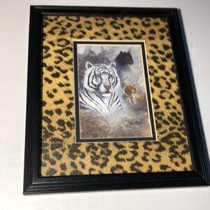 2 VTG Animal Prints Framed Animal Art Set
